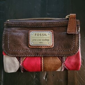 Fossil Emory Vintage Patchwork Leather Wallet